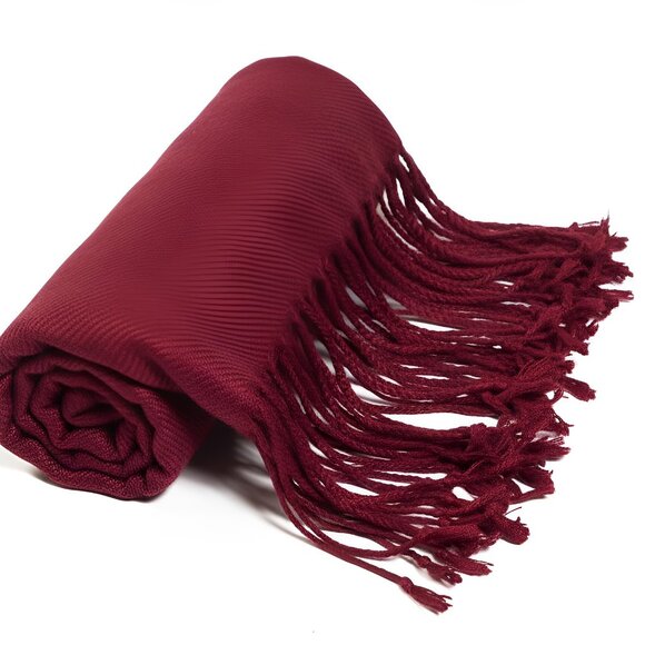 Winter Scarves Soft Viscose Scarf Fringe for Christmas Gifts - Picture 4 of 4